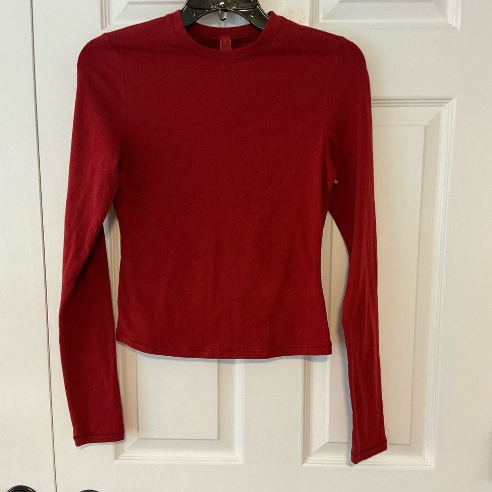 SKIMS Cotton Jersey T-Shirt | Brick | Size S - Picture 6 of 9